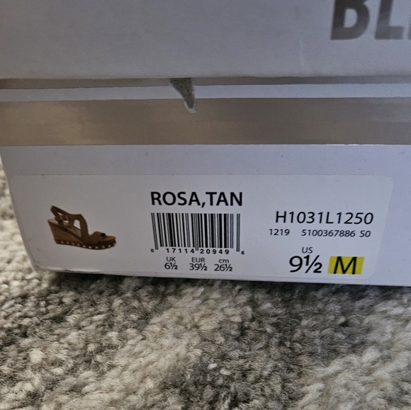 Bleecker & Bond Rosa Platform Wedge Sandal Open Toe Buckle Strap Women's - Picture 4 of 7